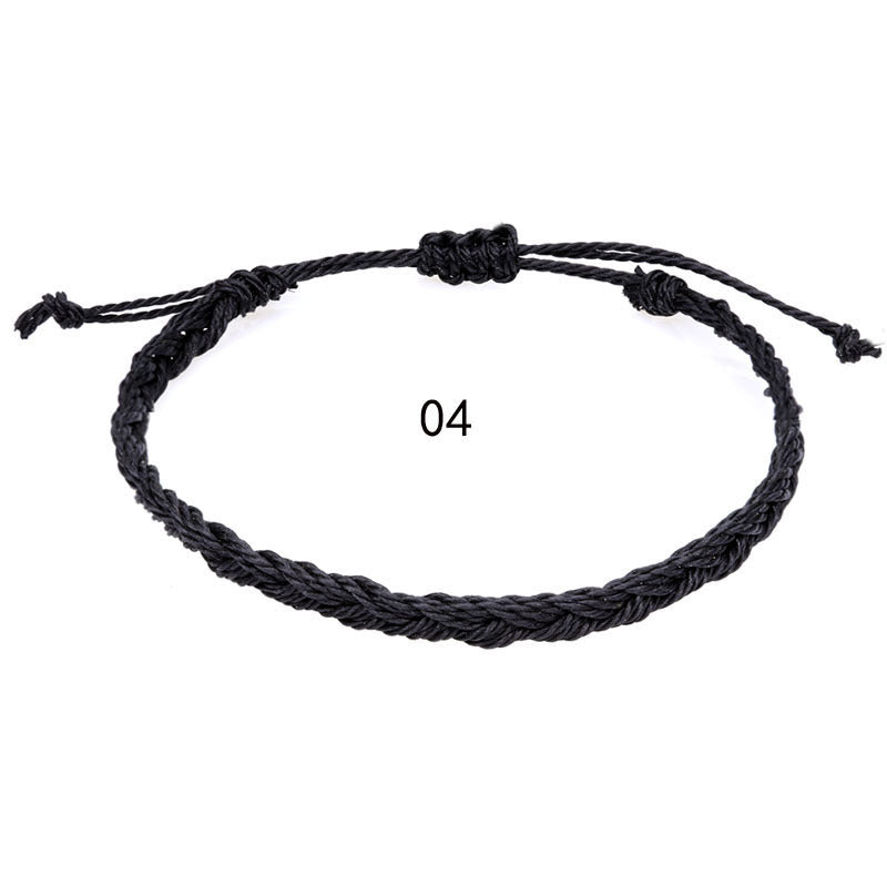 Wholesale Hand Braided Rope Twist Braid Wax Rope Bracelet